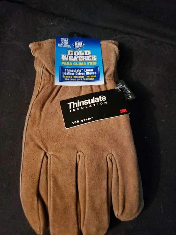 3M Thinsulate Insulation Cowhide Leather Gloves Size EXTRA Large