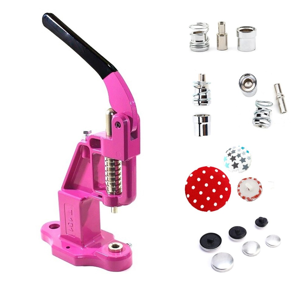Customized Fabric Cover Button Making Kit With Hand Press 300 Buttons and Dies