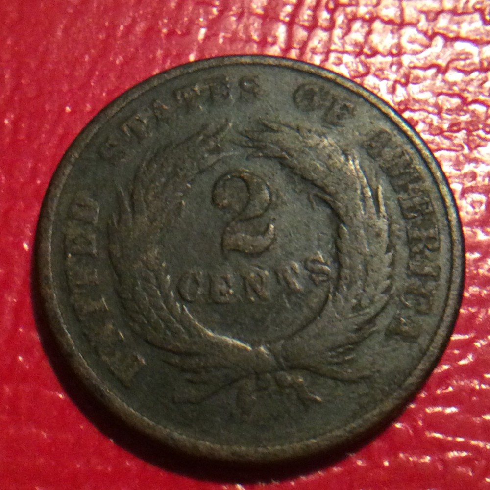 1870 2 CENT PIECE LOW GRADE E-27 FREE SHIPPING CORRODED