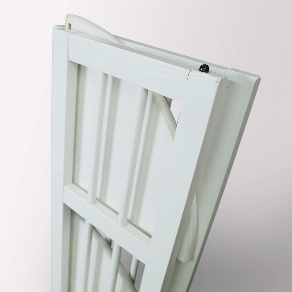 Casual Home 4-Shelf White Folding Corner Bookcase - Space-Saving Design