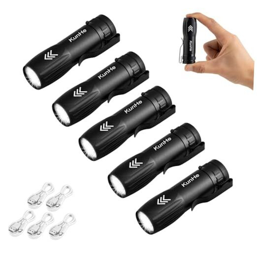 Small Rechargeable Flashlights, Mini LED Pocket Flashlight Battery Operated,