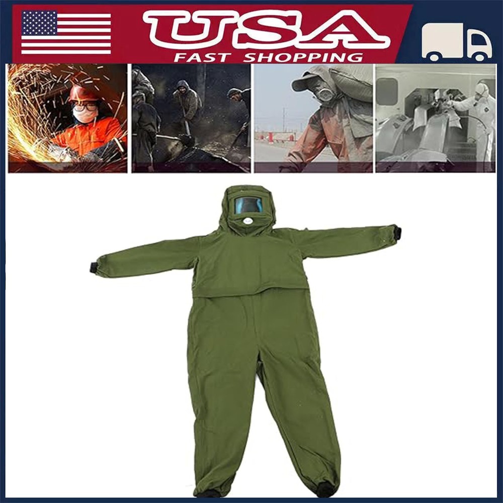 Sand Blasting Suit Protective Hood Splash Work Protection Protective Mask US