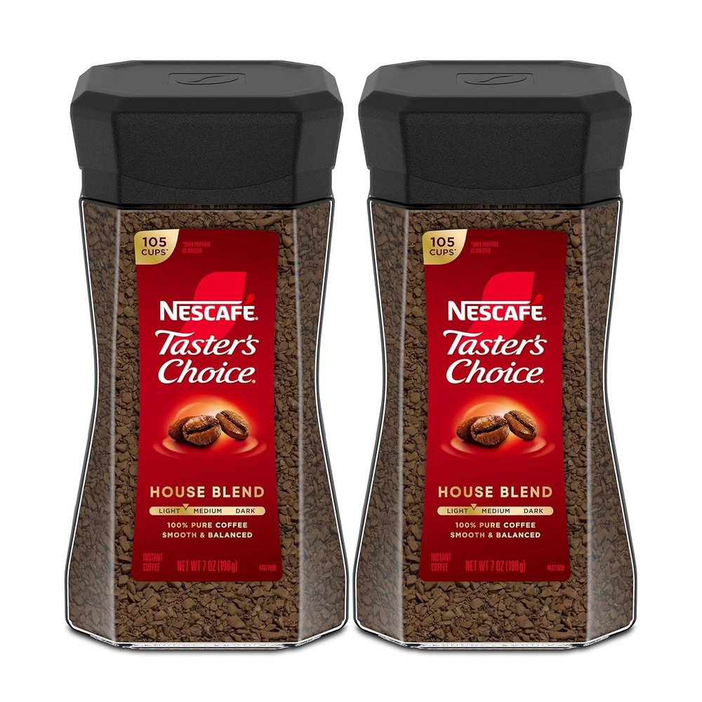NESCAFÉ Instant Coffee, Light-Medium Roast, 2 Jars