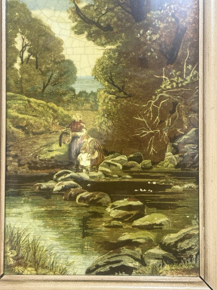 Rare Mintons Hand Painted Framed Tile