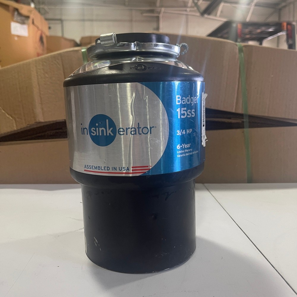 InSinkErator Badger 15ss Continuous feed 3/4-HP Septic Safe Garbage Disposal