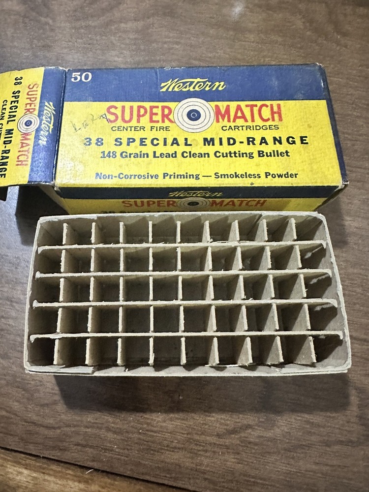 Western Super Match 38 Special Mid-Range Empty Box 148 Grain Clean Cutting