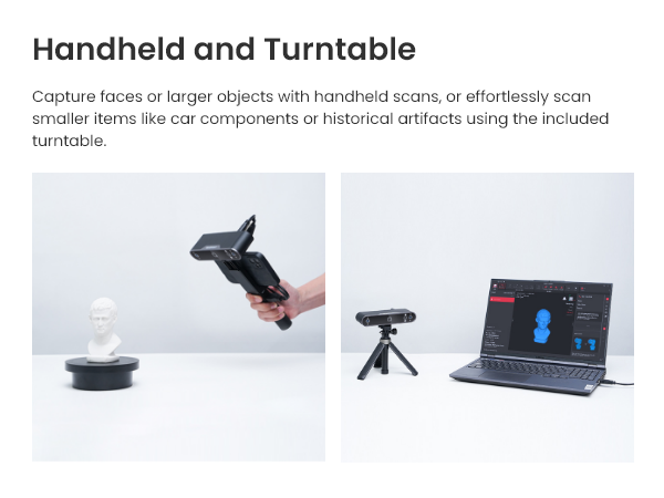 Revopoint POP 3 Plus 3D Scanner Advanced 0.04mm Precision 18fps Handheld Scan