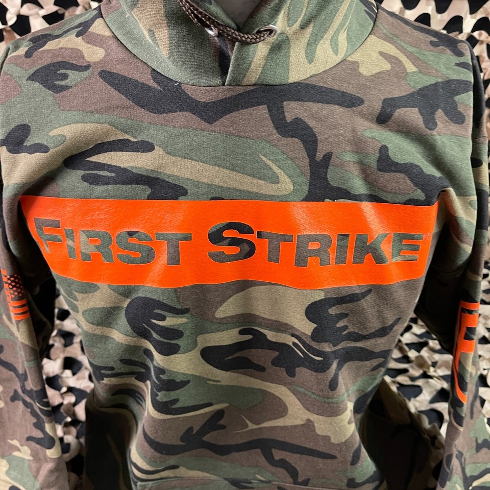 NEW First Strike Pull Over Hooded Sweatshirt - Camo - Small