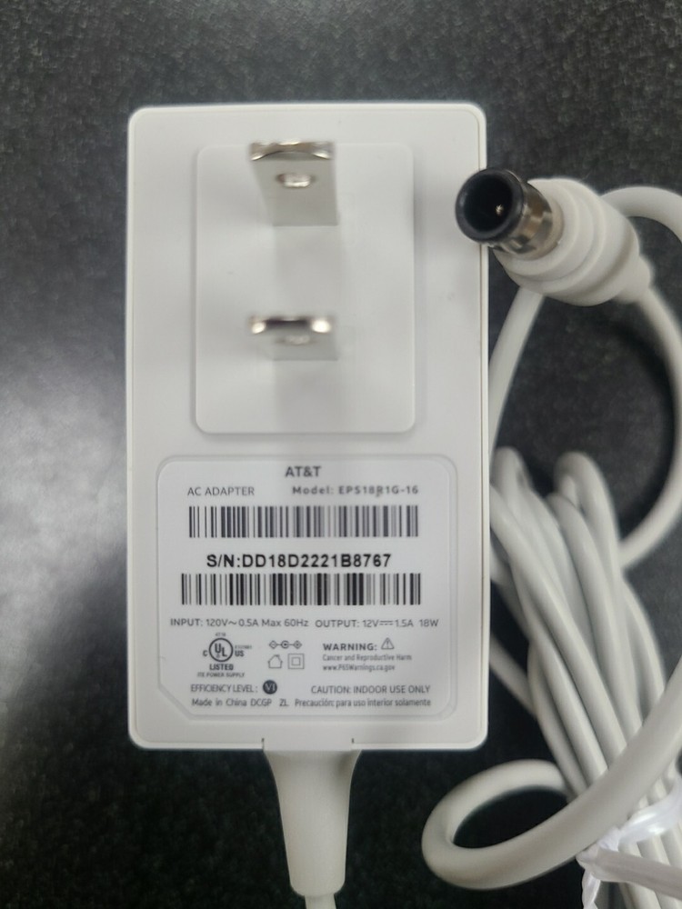 ATT Ac Adapter Model eps 18R1G 16