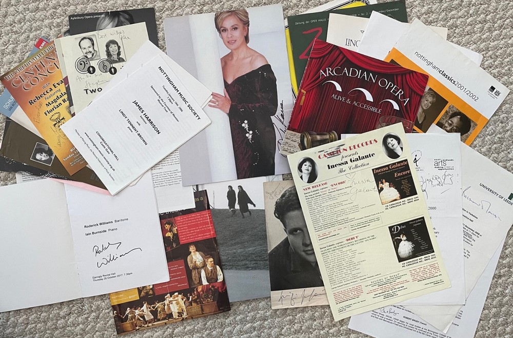 Lot of 37 Signed British OPERA & CLASSICAL Programs & Flyers Autographed 56 Sigs