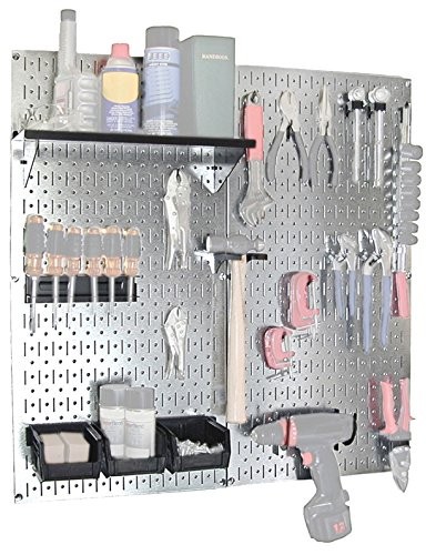 30-WGL-200GVB Galvanized Steel Pegboard Tool Organizer Galv/Black