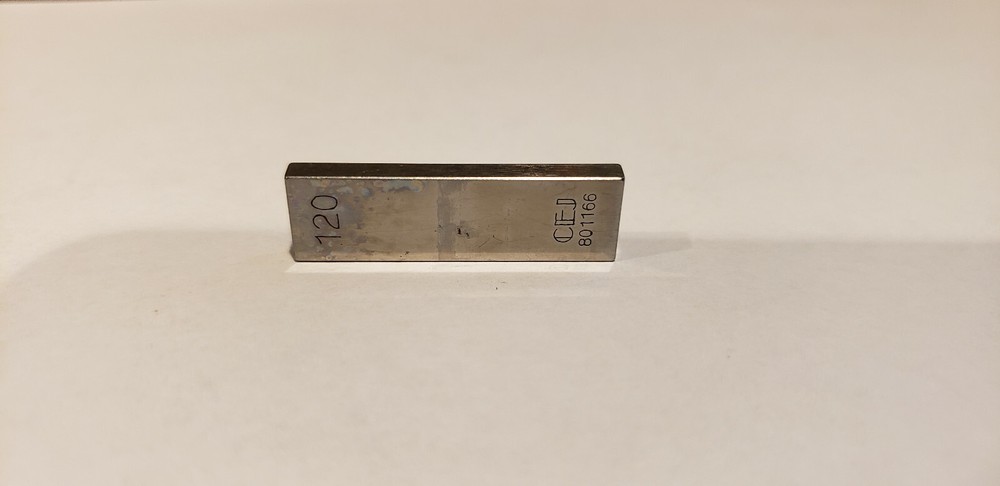 .120" CEJ Rectangular Steel Gage Gauge Block