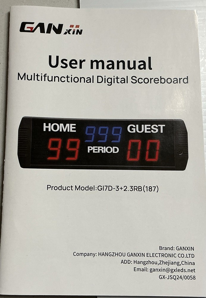 Gan Xin Multifunctional Digital Scoreboard with Remote Control
