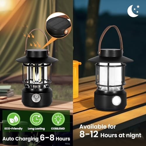 Led Camping Lantern Pack, 1000LM, Solar Lantern Rechargeable Camping Lights 2