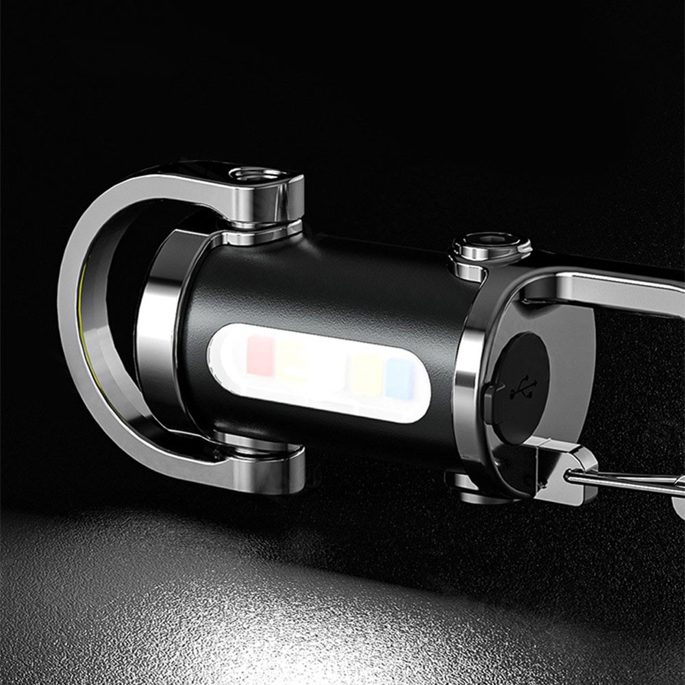 Portable Rechargeable Bright Keychain Flashlight,Emboadlie Mode KU