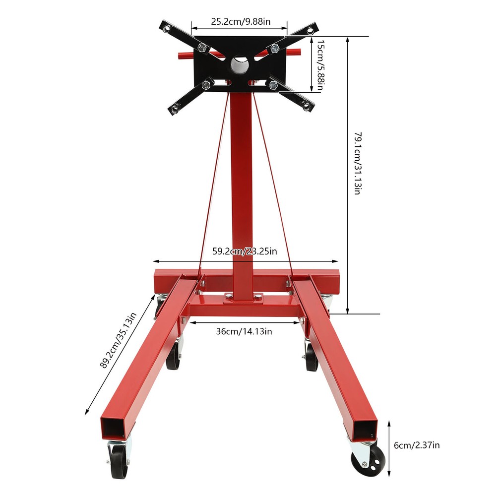 Vehicle Engine Block Stand 360 Degree Head 2000 LBS Folding Engine Stand