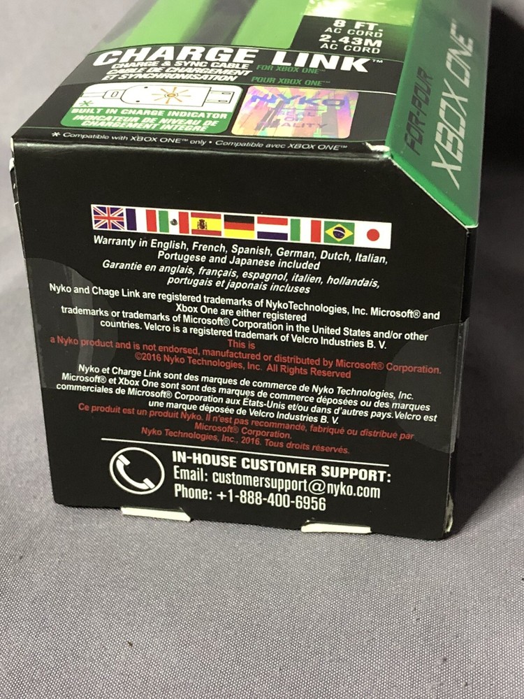2 Nyko Xbox One Controller Power Pak + Charger Link