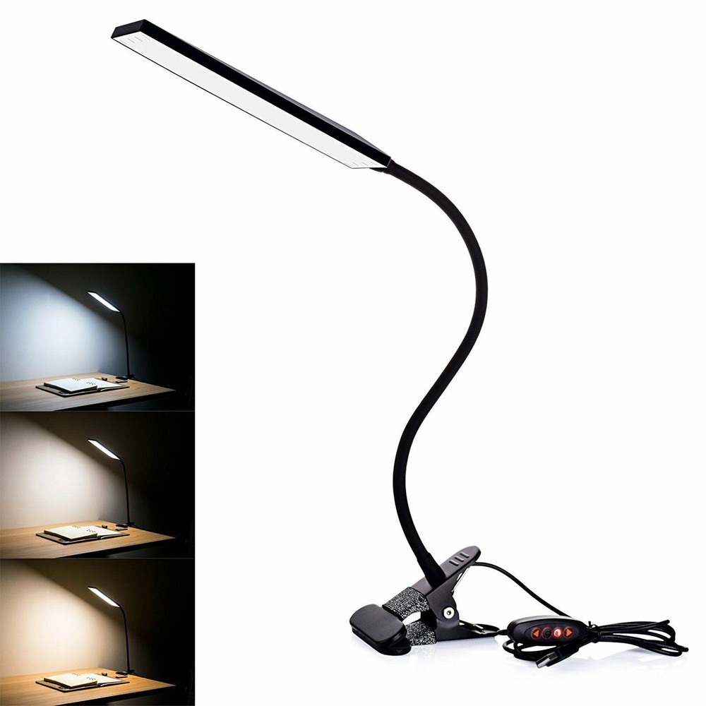 48LED USB LED Dimmable Clip On Desk Lamp Reading Table Night Light