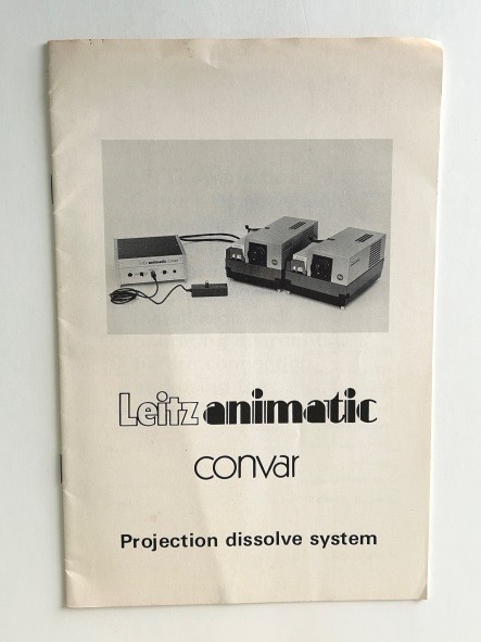Leitz Animatic Convar Projection Dissolve Instruction Manual Original
