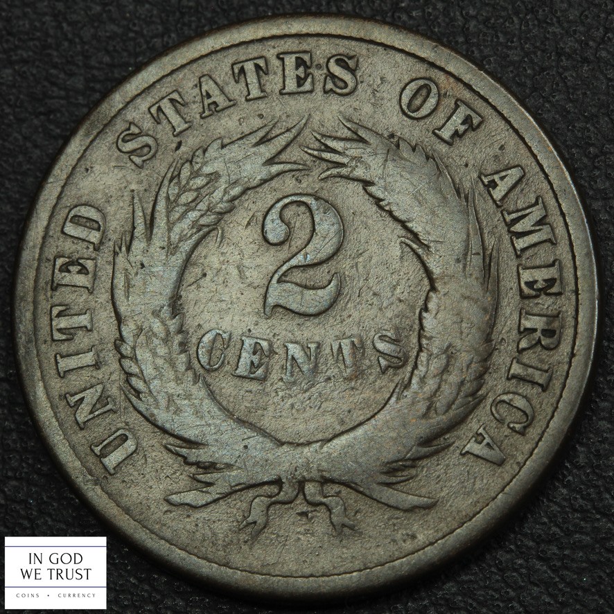 1871 Copper Two Cent Piece 2C