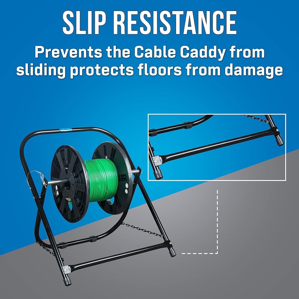 Electrical Wire Spools Holder Light Weight Cable Roll Caddy for Storage Folding