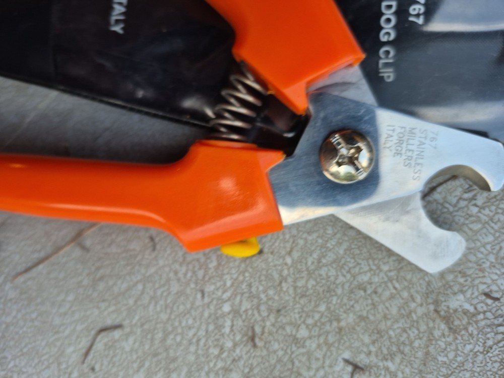 Millers Forge Large Dog Nail Clipper, (767C) Orange Handle