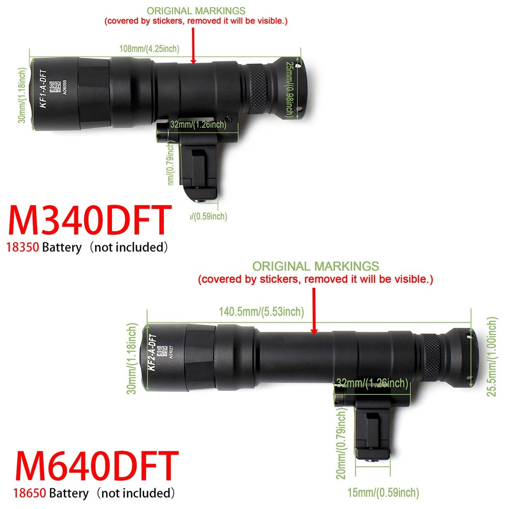 M340DFT M640DFT Pro Light WeaponLight Flashlight With Switch -Constant/Momentary