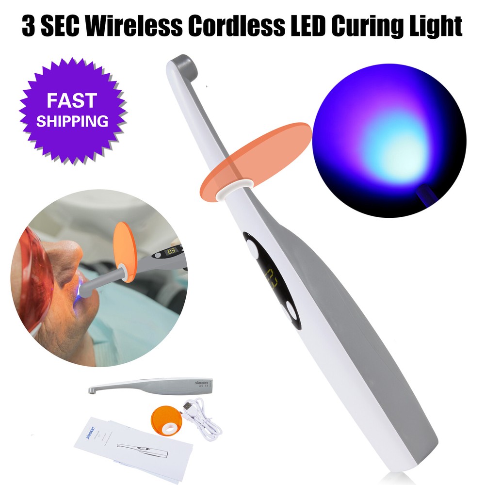 Dental Wireless Cordless iLed 3 Second LED Curing Light 3S Cure Lamp US plug