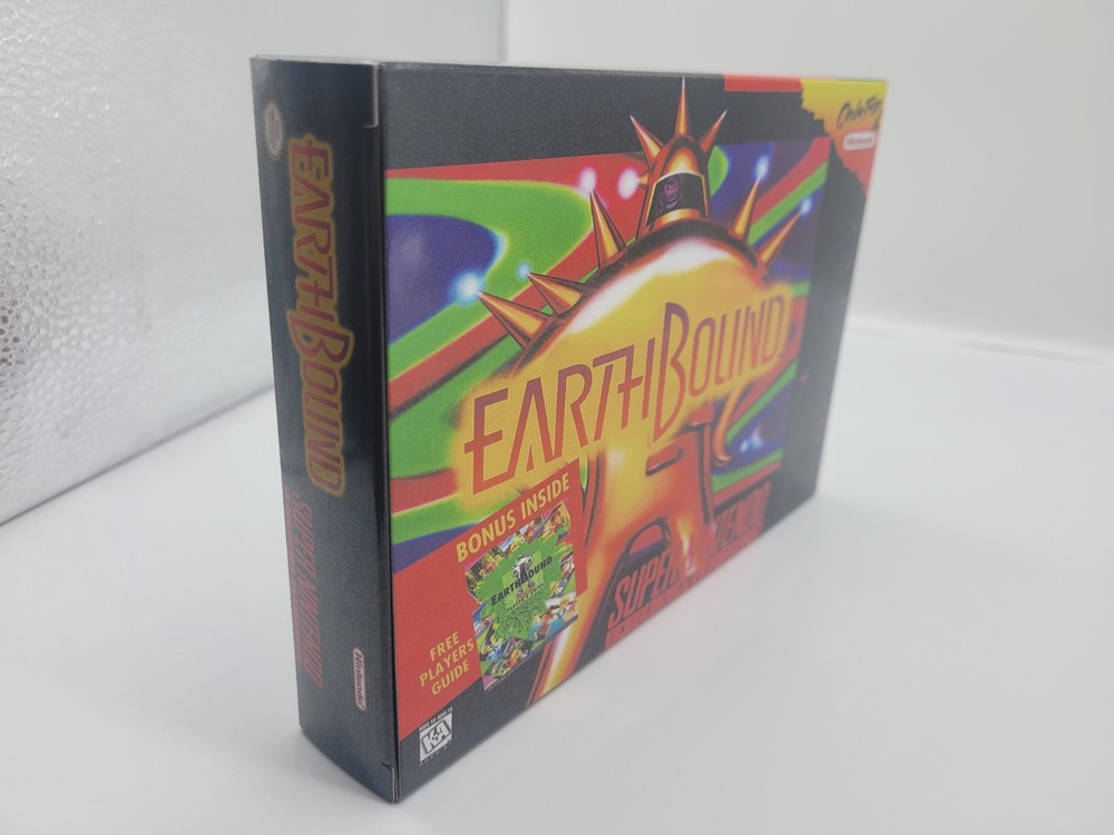 EARTHBOUND BOX ONLY SUPER SNES REPLACEMNT BOX INCLUDES INSERTS + CLEAR CASE