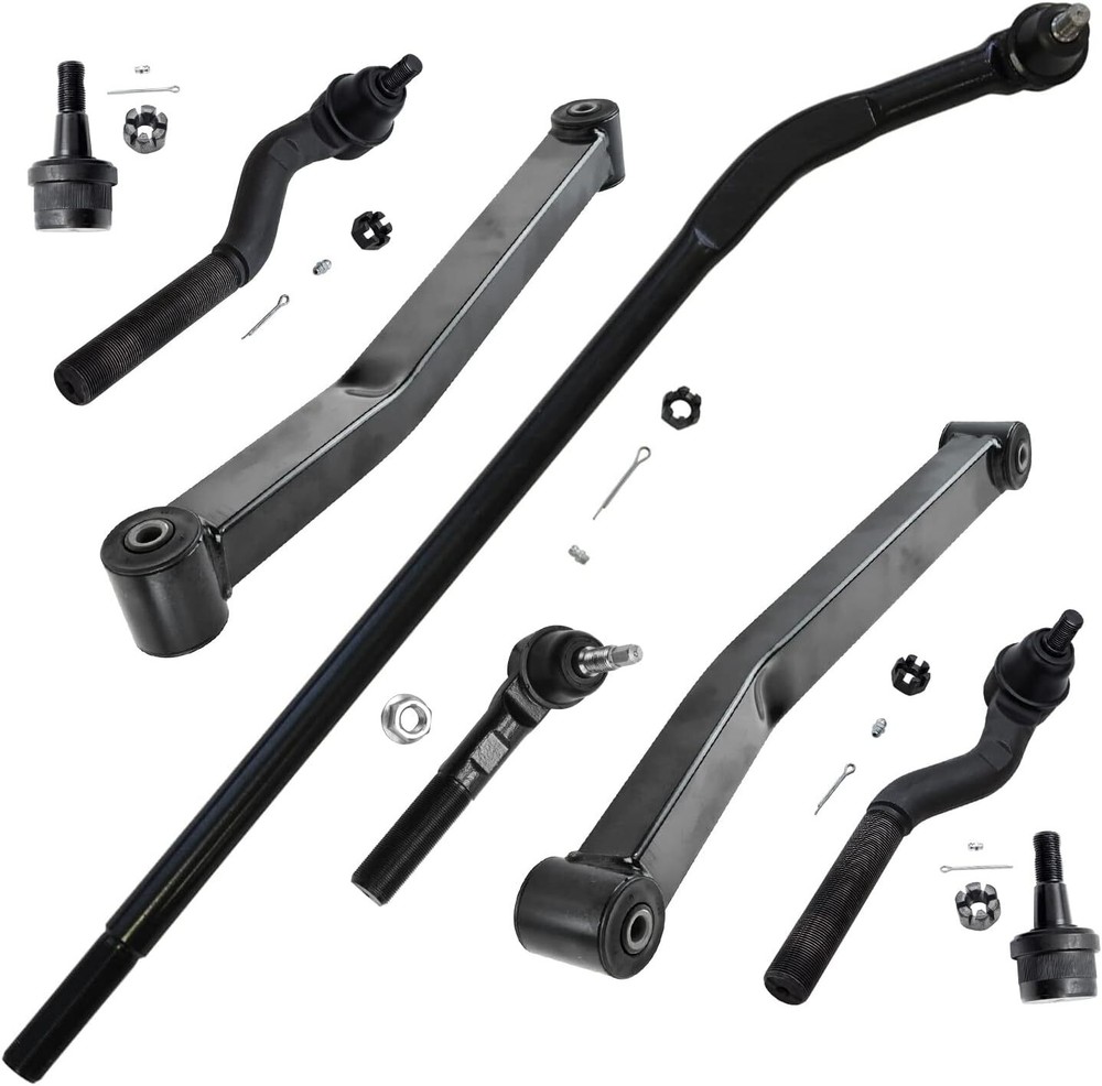 Front Lower Control Arms Inner & Outer Tie Rods for 2007 - 2018 Jeep Wrangler JK