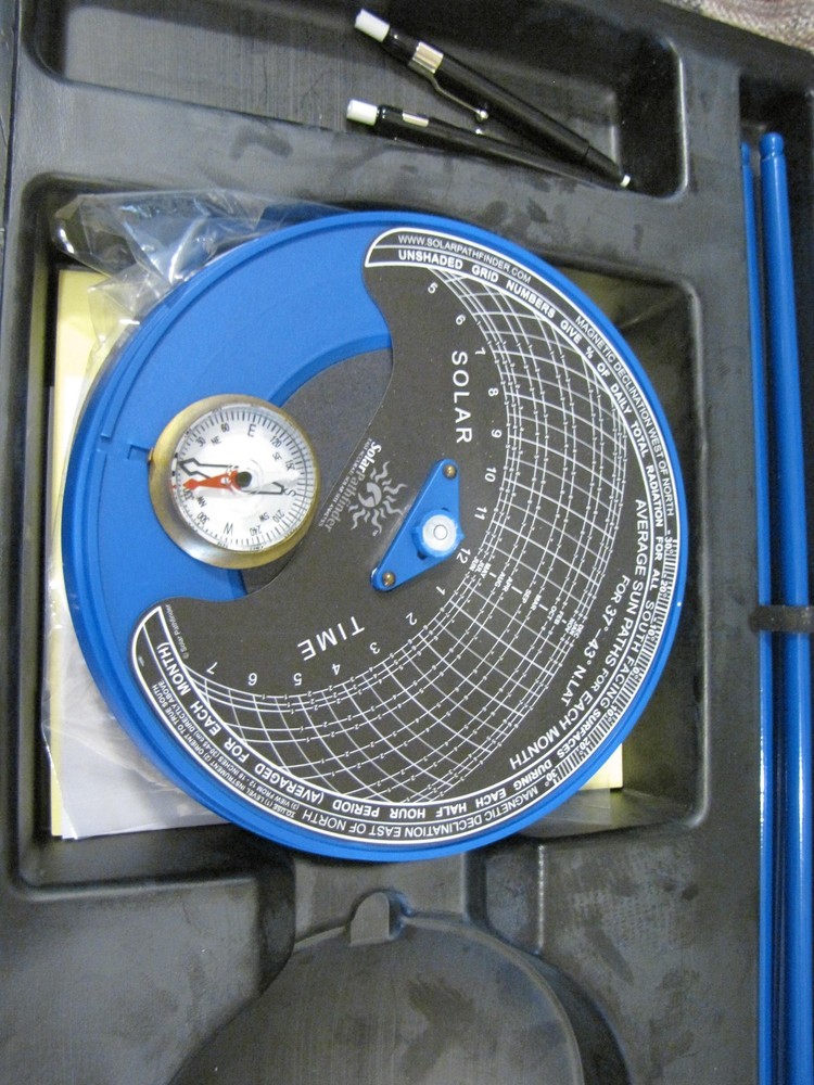 Solar Pathfinder Solar Site Analysis Tool Complete Kit Compass Dome Case USA