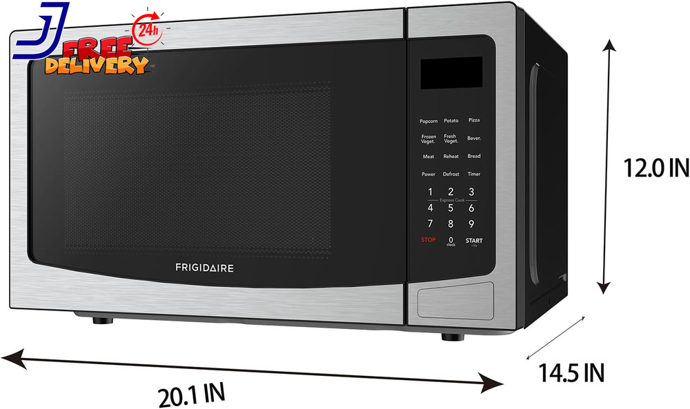 Stainless Steel Microwave Oven Multi Function Programmable 1.1 Cu Ft 1000-Watt