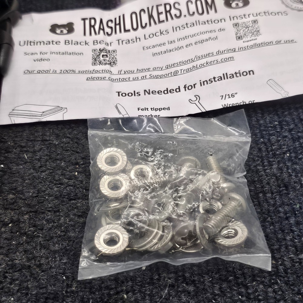 TrashLockers.com Primary Solutions Ultimate Black Bear Trash Locks