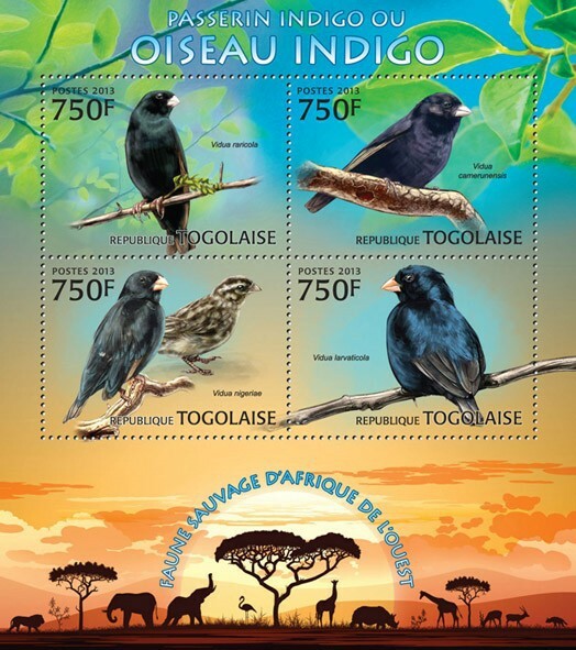 2013 TOGO  MNH. BIRDS   |   Y&T Code: 3152-3155  |  Michel Code: 4796-4799