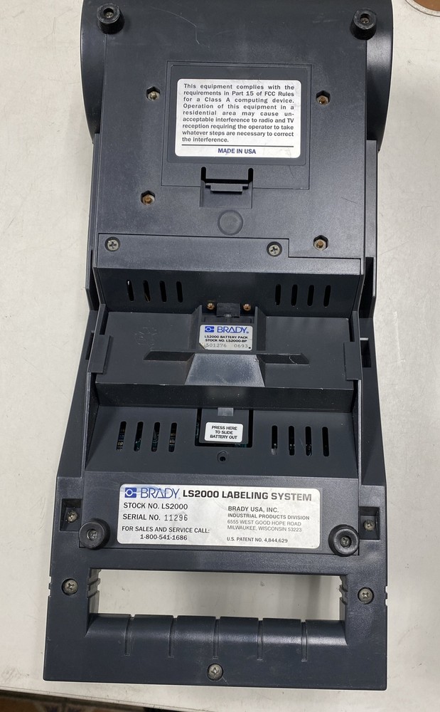 Brady LS2000 Labeling System Portable Printer, 4 Line Display Not tested