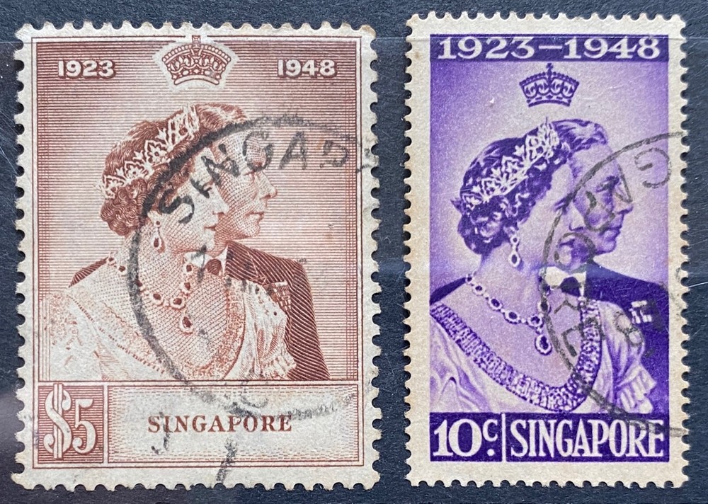 MALAYA Singapore 1948 Silver Wedding Complete Fine Used
