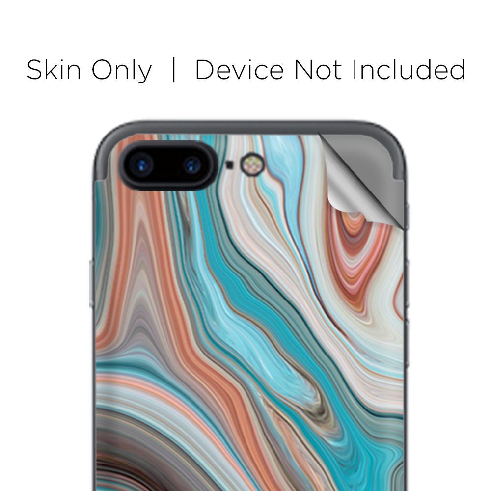 Apple iPhone 7 / 8 Plus Skins Decal Wrap Teal Blue Brown Geode Stone Marble