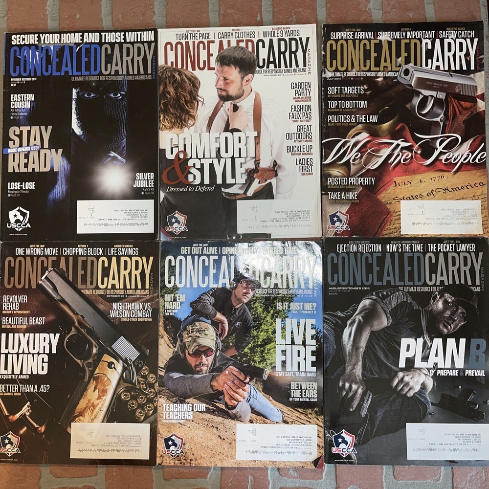 CONCEALED CARRY Magazine Lot - 20 Issues 2016, 2018, 2019, 2020 USCCA