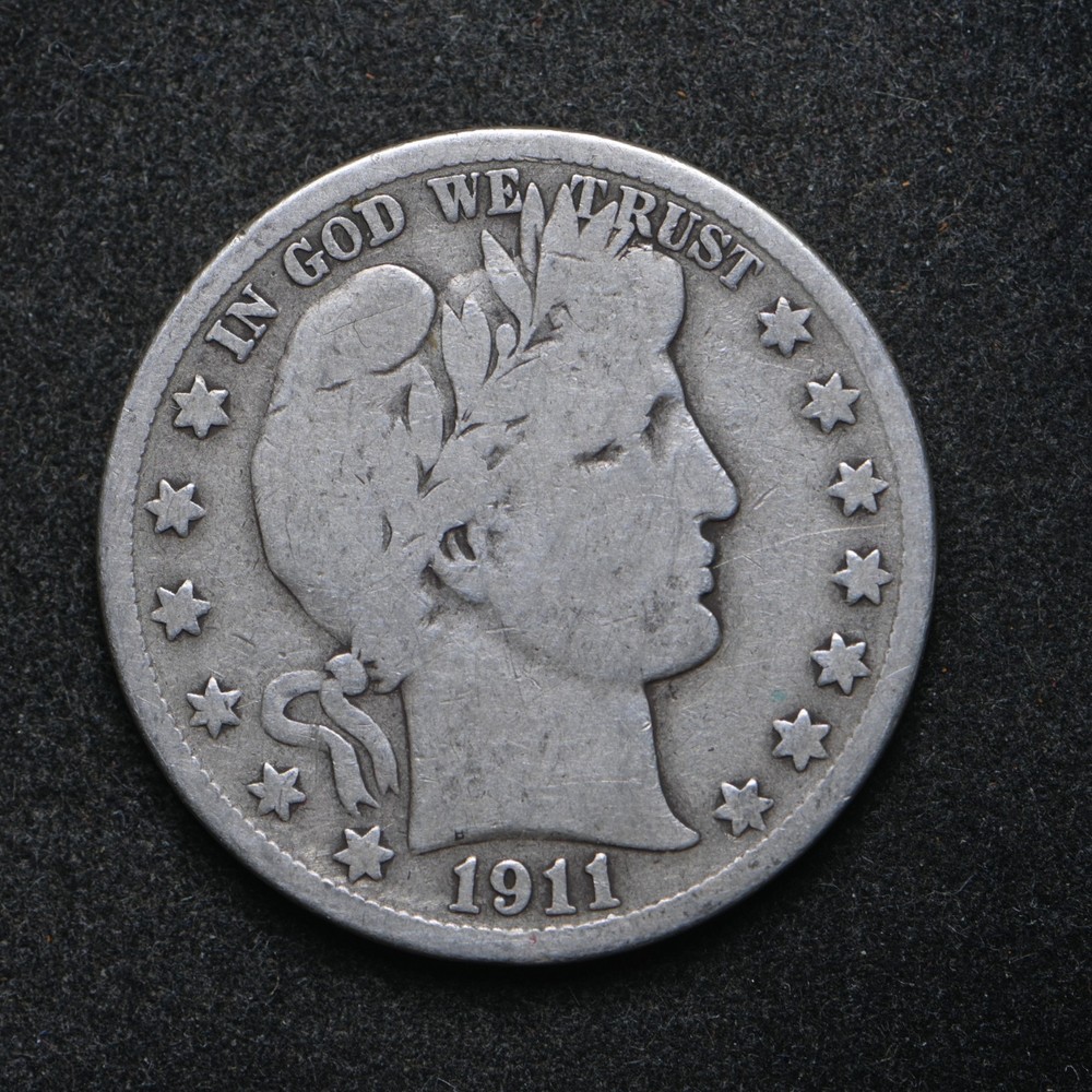 1911-S Barber Silver Half Dollar (cn16559)