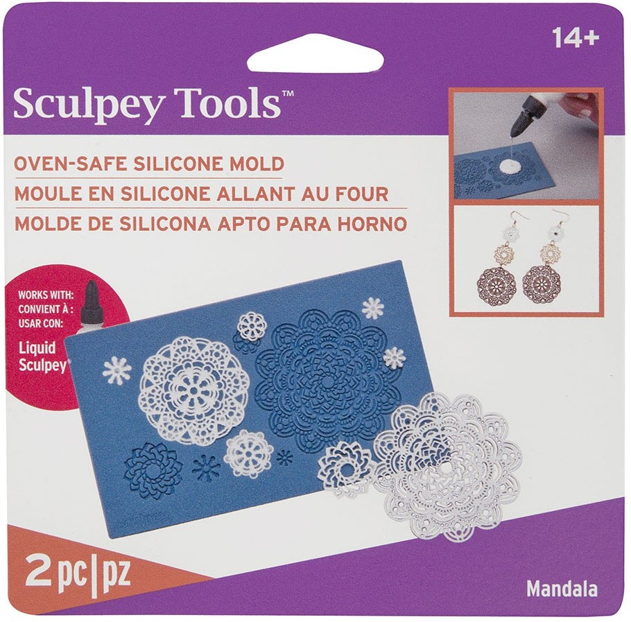 Sculpey Tools Oven-Safe Silicone Mold-Mandala