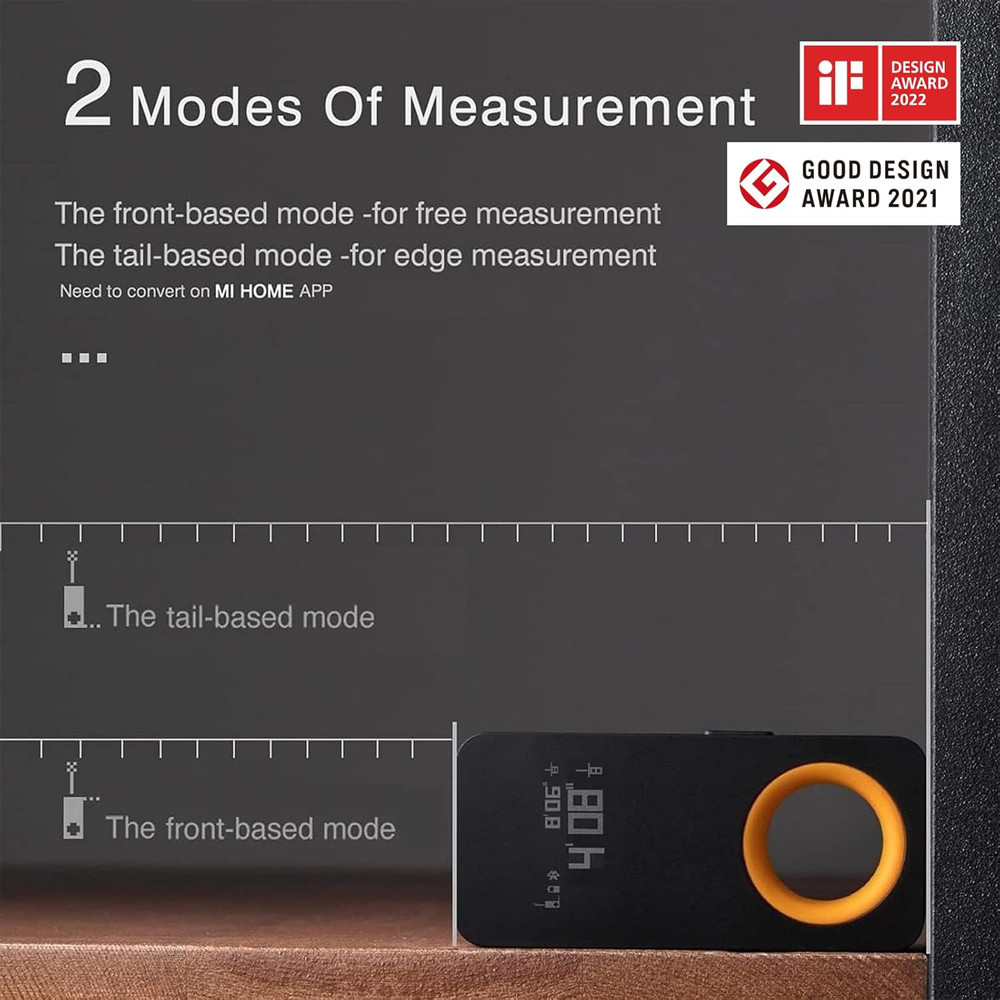 Compact Laser Measuring Tool, 98Ft Accuracy, USB-C Rechargeable, OLED Display