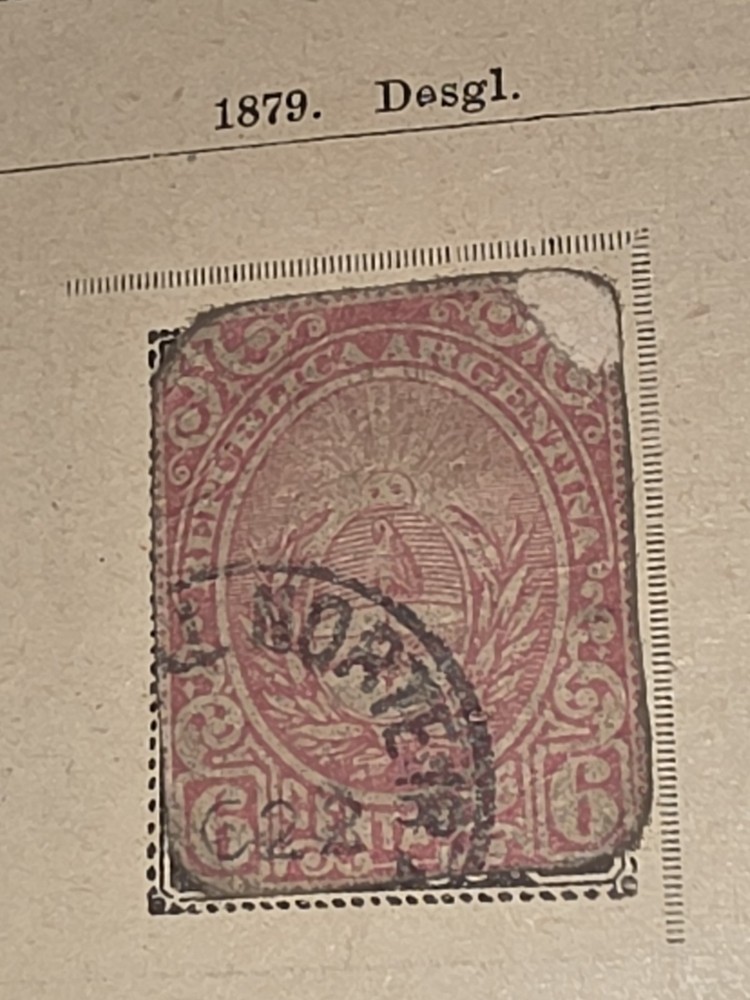 Foreign Argentina 6c Stamp Used - #I363