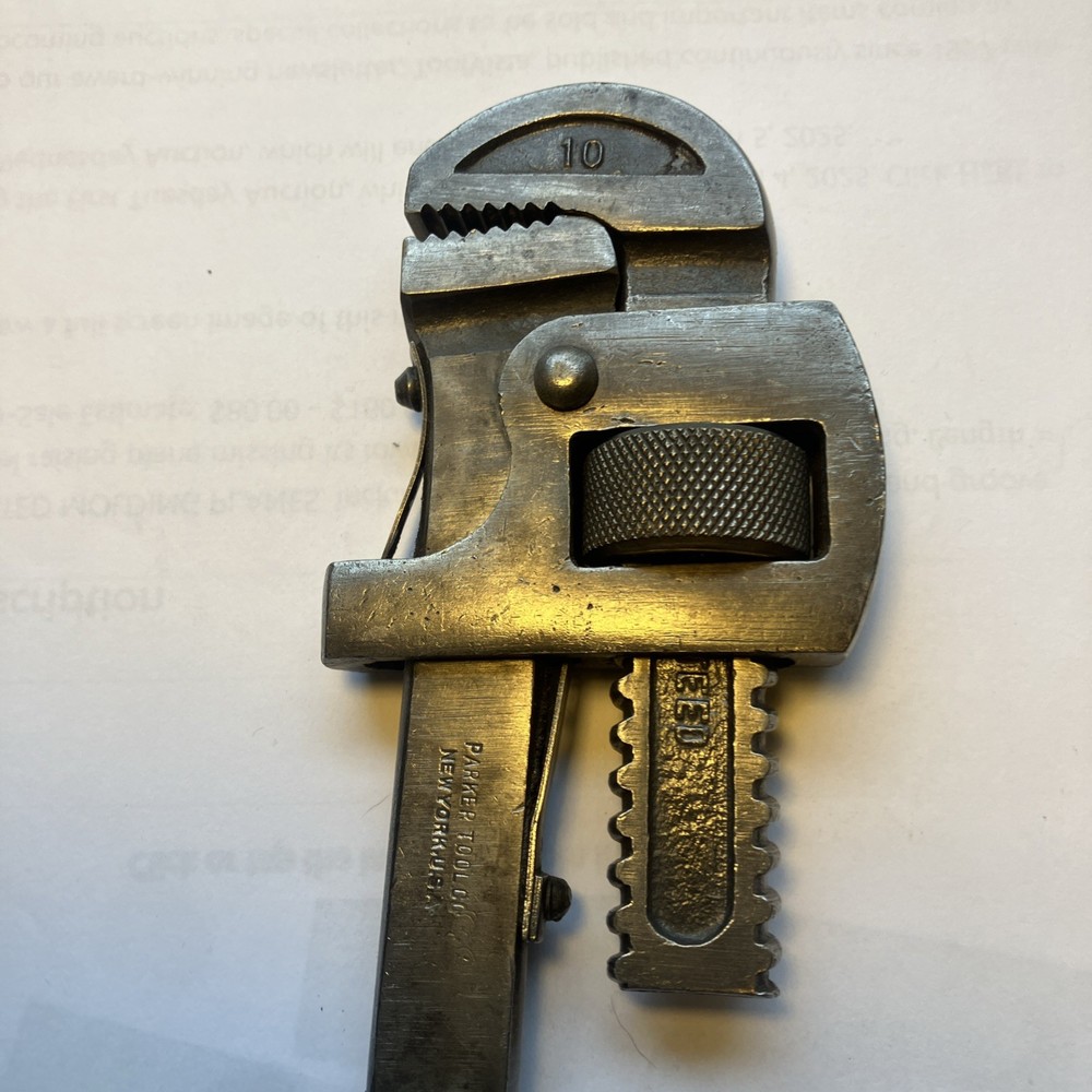 Parker Tool Co 10 Inch Pipe Wrench