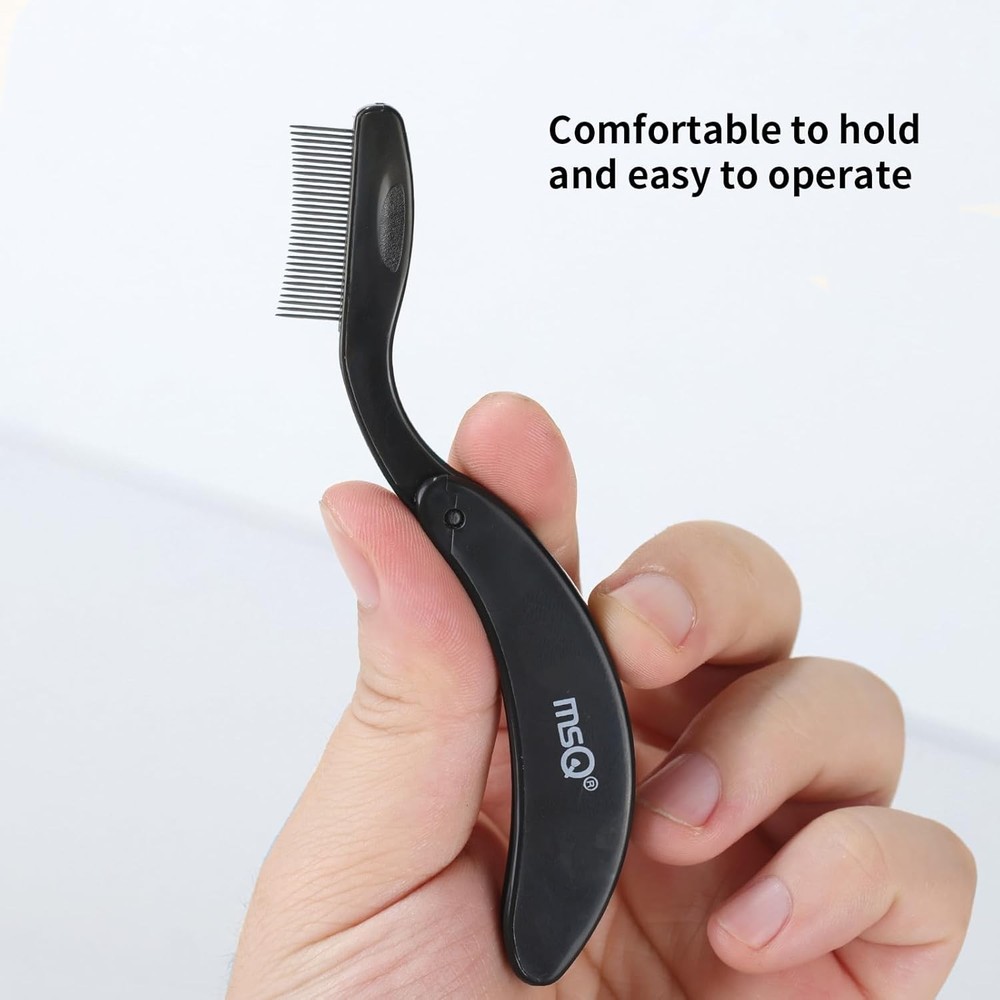 Eyelash Comb MSQ Separator Tool Folding Black
