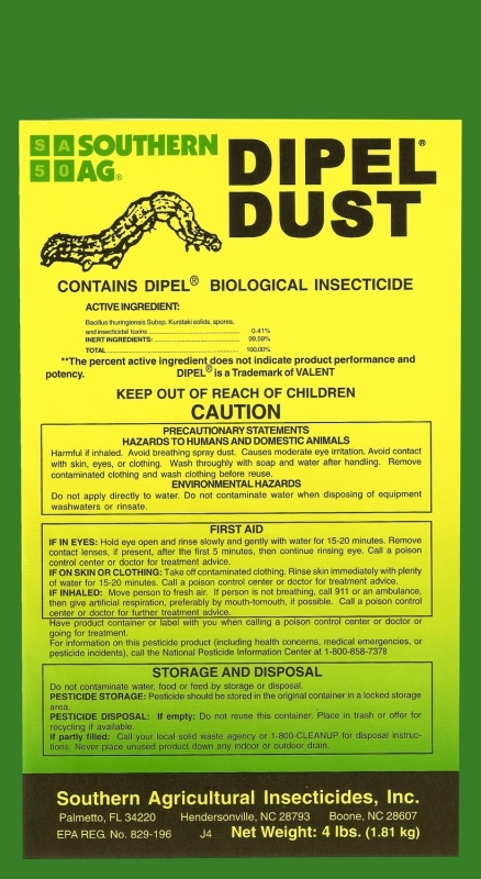 Dipel Dust Biological Insecticide - 4 Lbs.