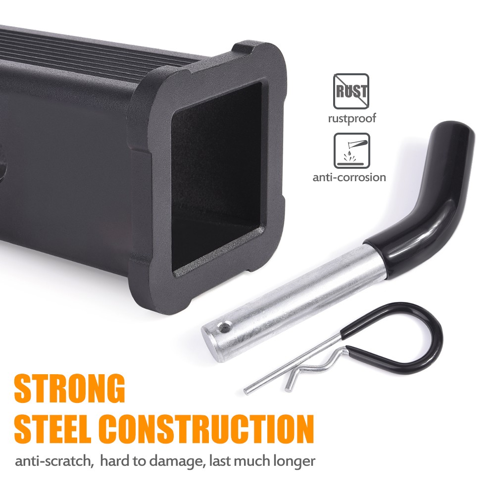 2.5" to 2" Trailer Hitch Reducer Adapter with Lock Pin For Truck SUV Car