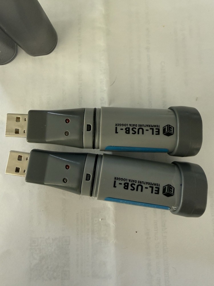 2 Lascar EL-USB-1 Temperature Data Logger with USB GUC