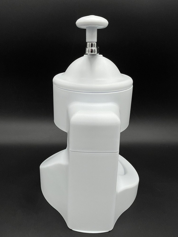 Vintage White Manual Shaved Ice Maker Snow Cone Maker with Cups