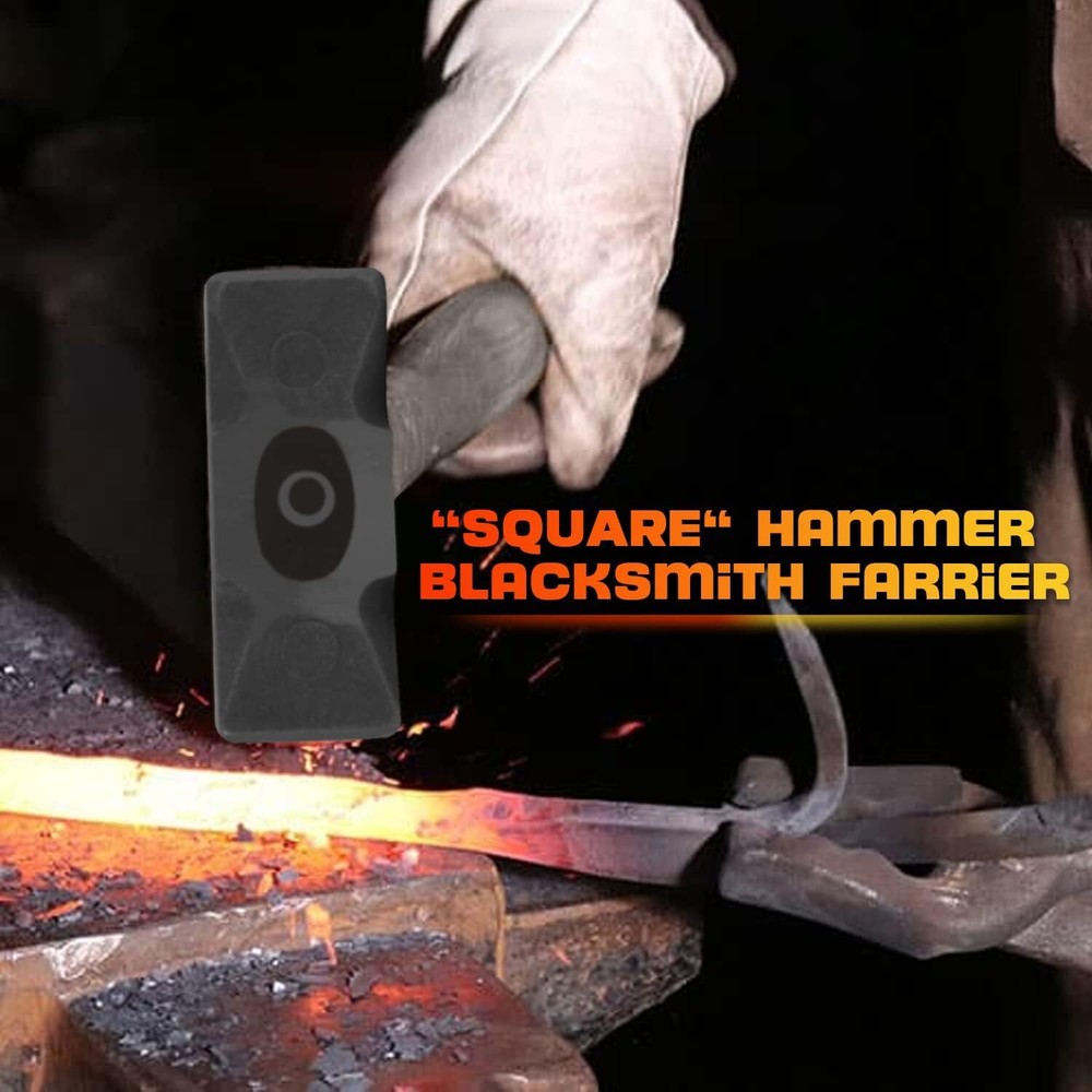 Square Forging Hammer Bladesmithing Tool for Farrier Blacksmith Bladesmith