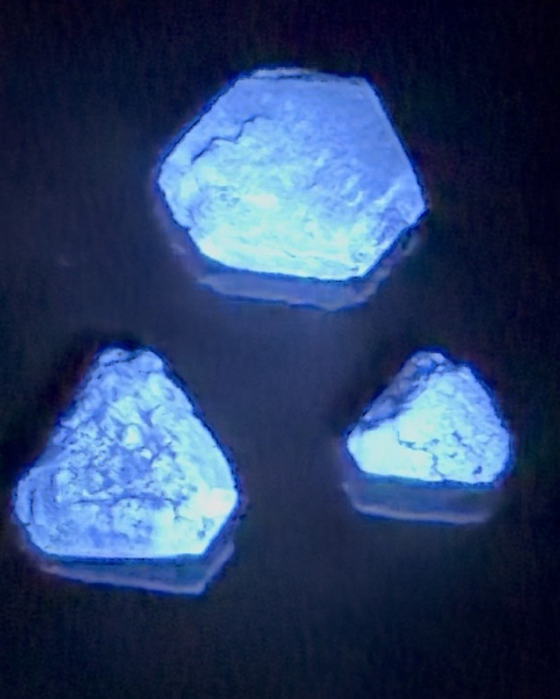 Benitoite 3pcs Lot / 11.50tcw (approximately)$$